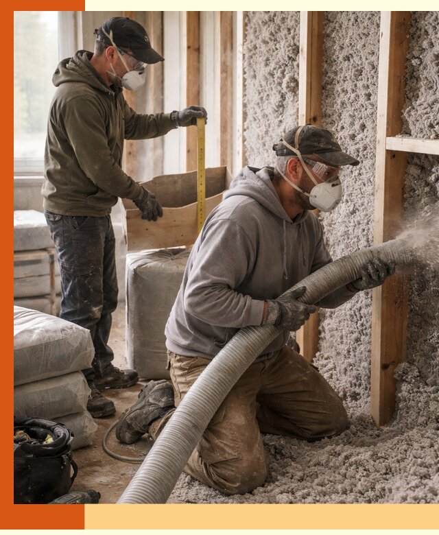 Утепление таунхауса эковатой в Балахне для максимально теплых стен