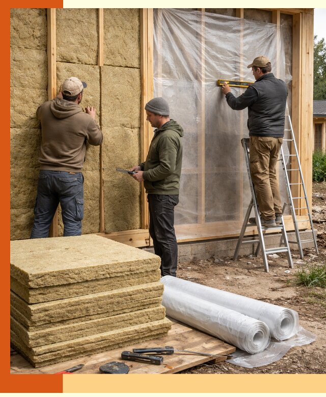 Утепление каркасного дома в Балахне под ключ с гарантией качества