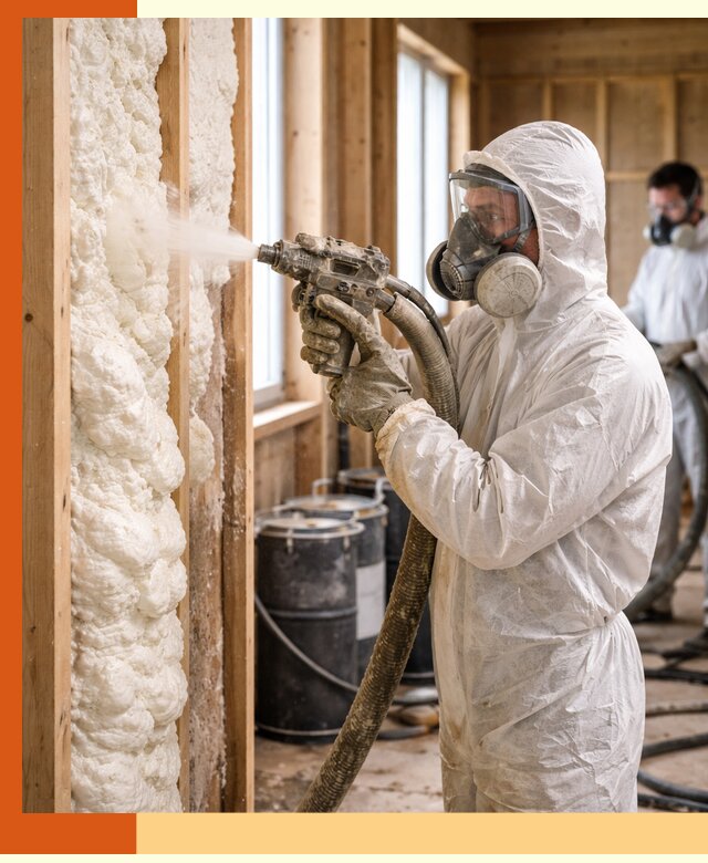 Утепление каркасного дома пенополиуретаном в Балахне