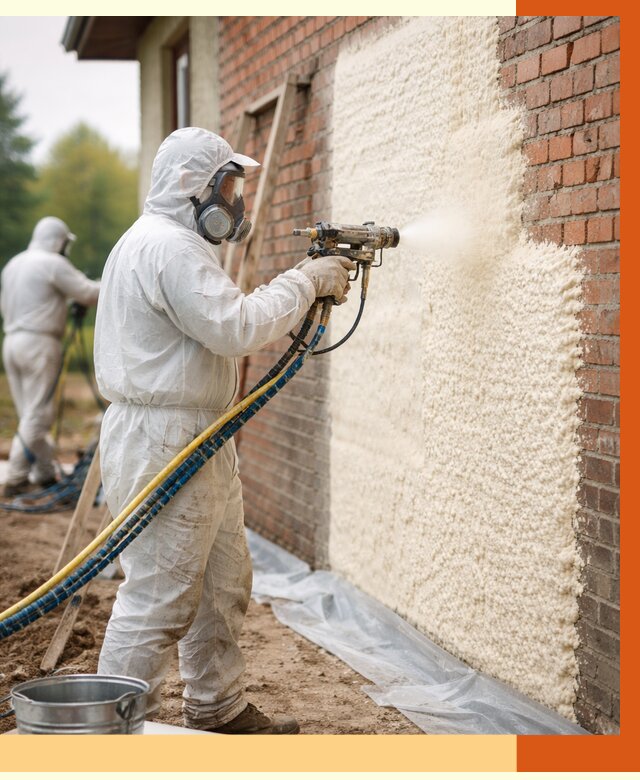 Утепление кирпичного дома ППУ в Балахне под ключ от 6791 руб. | ТепломастерБлх