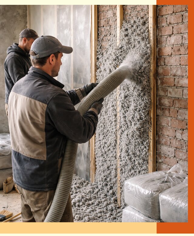 Утепление кирпичного дома эковатой в Балахне от 2455 руб./м² | ТепломастерБлх