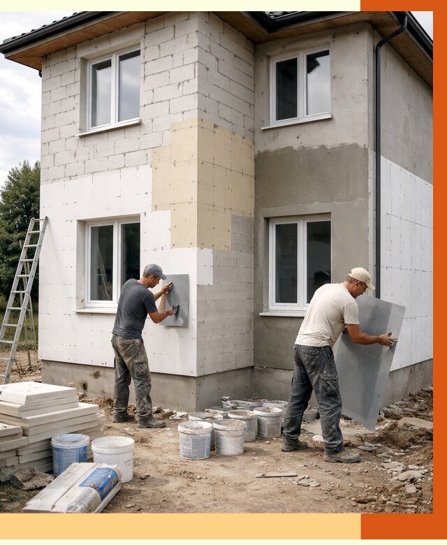 Утепление дома из газобетона в Балахне от 4388 руб./м² — заказать у ТепломастерБлх