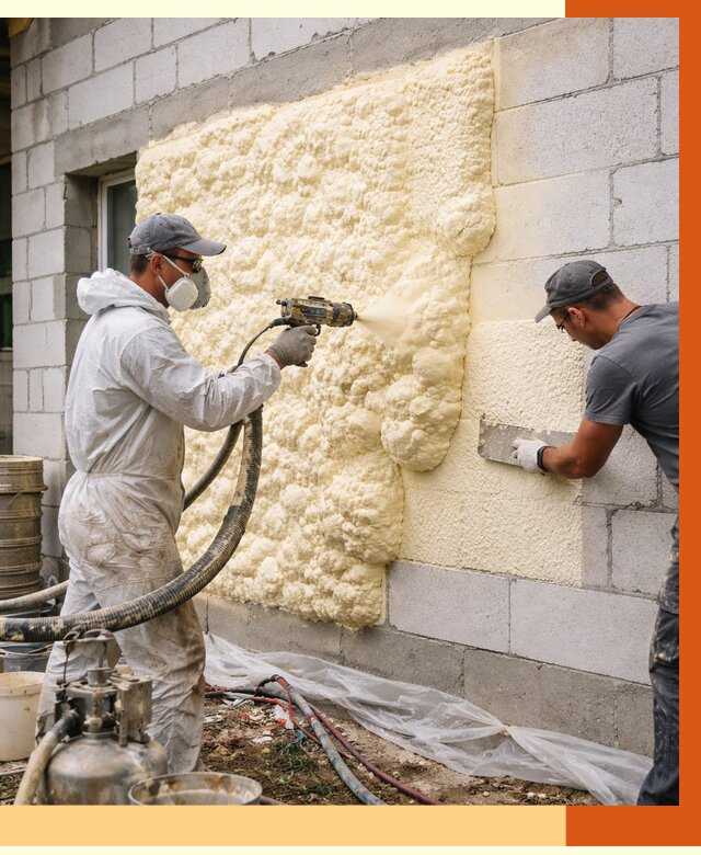 Утепление дома из газобетона ППУ в Балахне от 5015 руб./м² под ключ | ТепломастерБлх