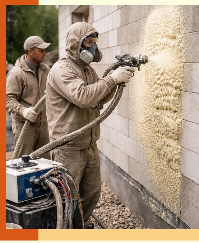 Утепление дома из газобетона ППУ в Балахне — надежная теплоизоляция