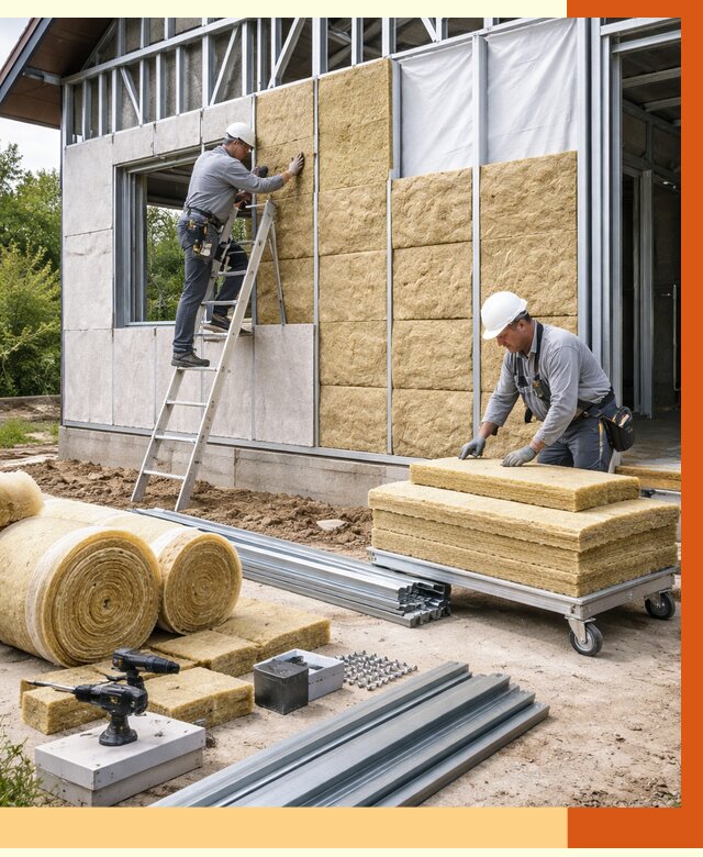 Утепление дома из ЛСТК в Балахне от 5433 руб./м² — профессионально | ТепломастерБлх