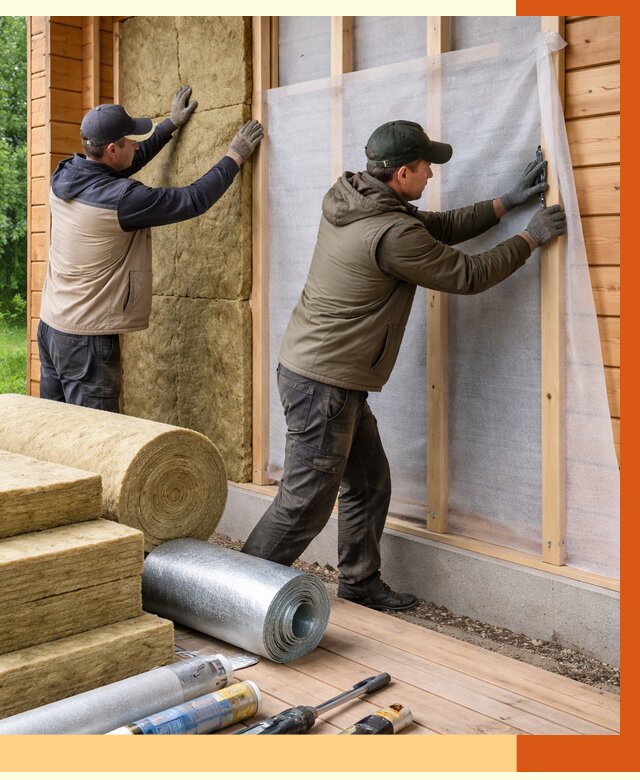 Утепление дома из двойного бруса в Балахне от 5015 руб./м² — ТепломастерБлх под ключ