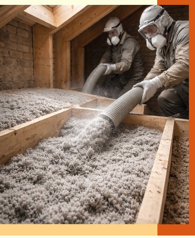 Утепление коттеджа эковатой в Балахне от 2612 руб./м² — комплексная задувка и монтаж | ТепломастерБлх