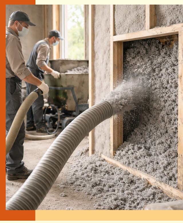 Утепление коттеджа эковатой в Балахне с гарантией качества