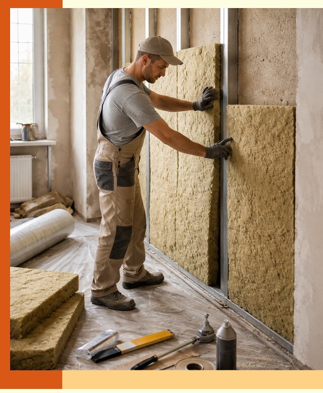 Утепление квартиры в Балахне — комплексная теплоизоляция стен и полов