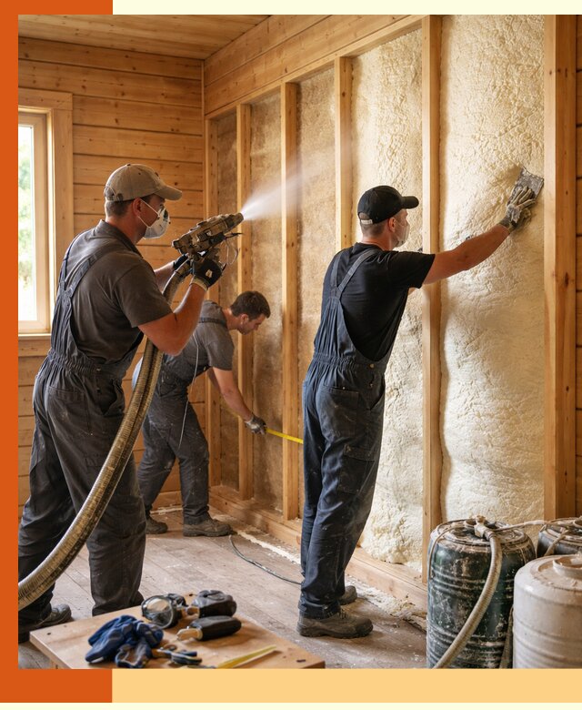 Утепление бани пенополиуретаном (ППУ) в Балахне