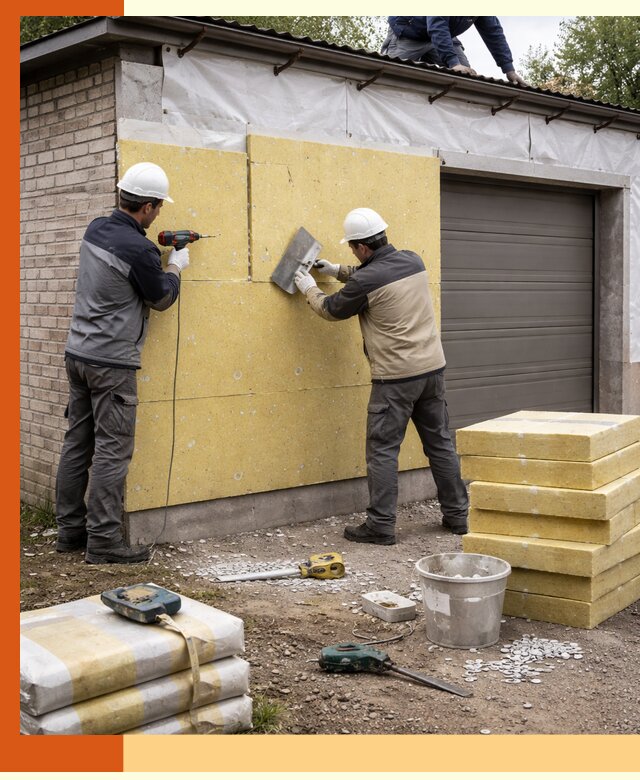 Утепление гаража снаружи в Балахне качественно и надёжно