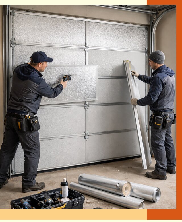 Утепление гаражных ворот в Балахне от 8202 руб/м2 — надежно и быстро | ТепломастерБлх