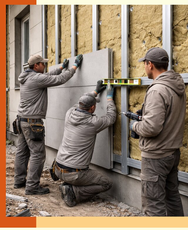 Утепление вентилируемого фасада под ключ в Балахне