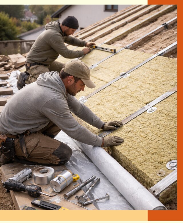 Утепление крыши снаружи в Балахне под ключ от 1254 руб./м2 | ТепломастерБлх