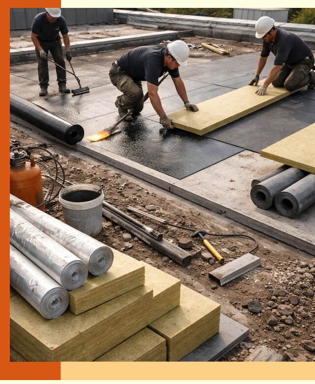 Утепление плоской крыши в Балахне — надежная теплоизоляция и герметизация