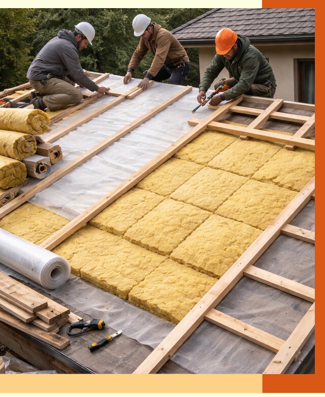 Утепление скатной крыши в Балахне от 1306 руб./м2 под ключ | ТепломастерБлх