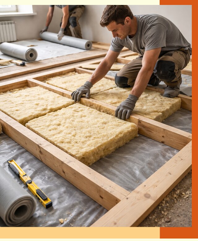 Утепление деревянного пола в Балахне от 1567 руб./м2 под ключ | ТепломастерБлх