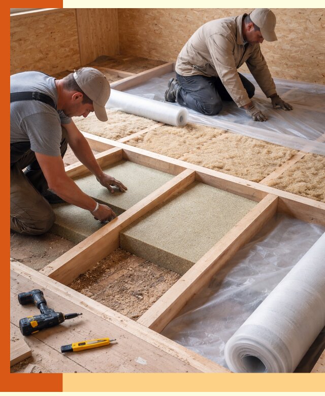 Профессиональное утепление деревянного пола в Балахне