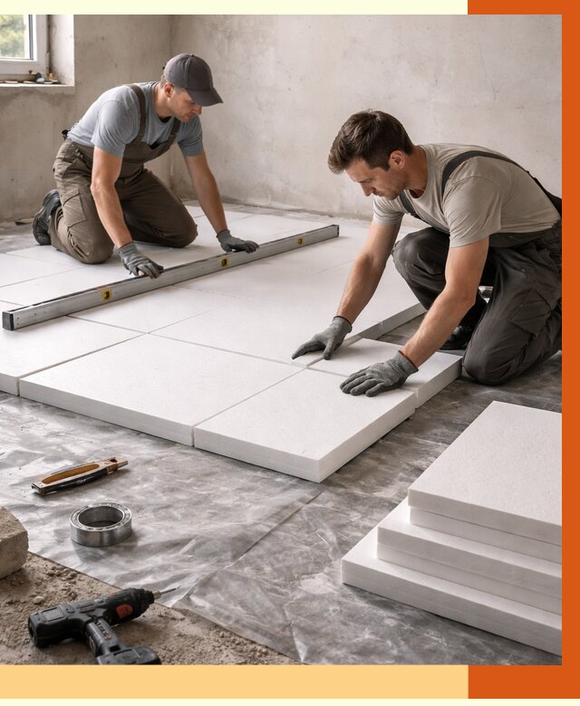 Утепление бетонного пола в Балахне от 2612 руб/м2 — монтаж и цена | ТепломастерБлх