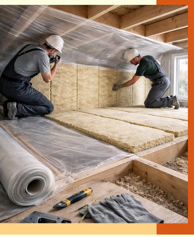 Утепление перекрытий в Балахне от 2978 руб/м2 — утепление межэтажных и чердачных | ТепломастерБлх