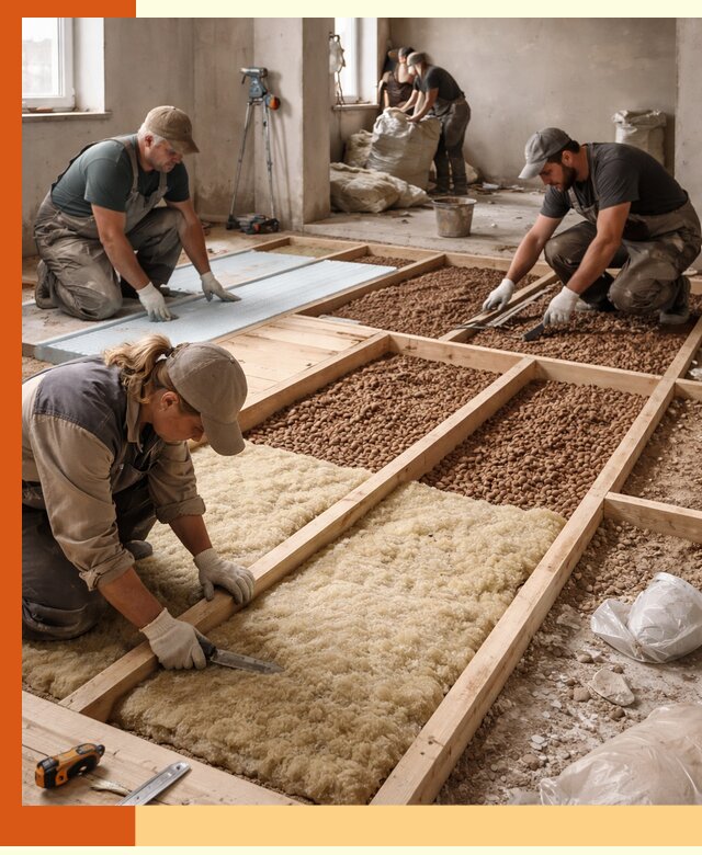 Утепление перекрытий жилых и промышленных зданий в Балахне