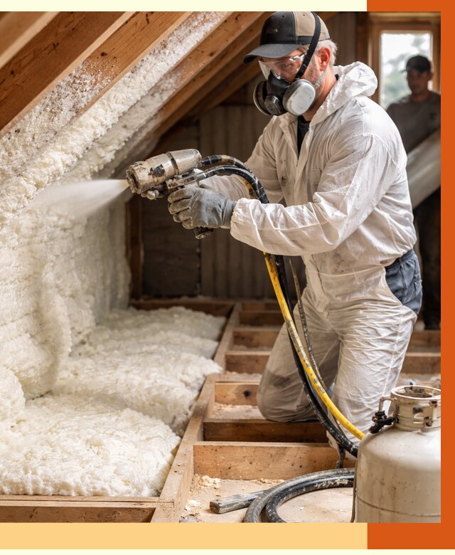 Утепление чердака ППУ в Балахне от 9006 руб./м2 — услуга под ключ | ТепломастерБлх