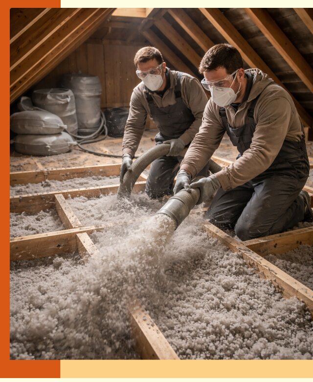 Утепление чердака эковатой в Балахне — быстро и надёжно