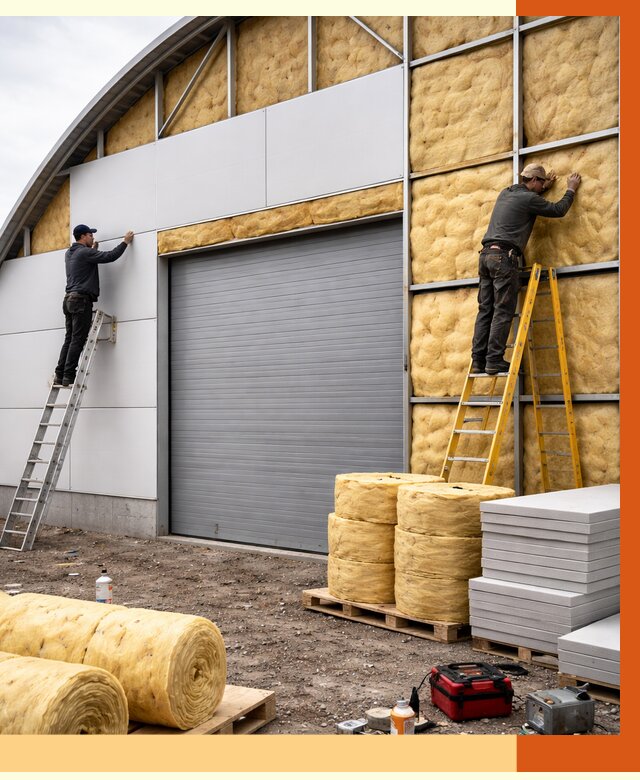 Утепление ангара пенополиуретаном в Балахне от 7523 руб./м² — комплекс от ТепломастерБлх