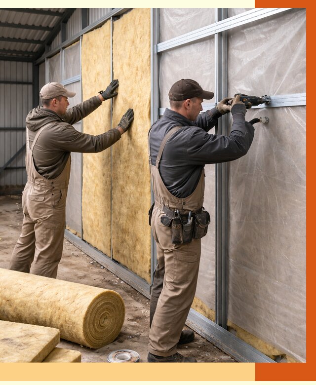 Утепление металлического ангара в Балахне от 4963 руб/м2 — услуги под ключ | ТепломастерБлх