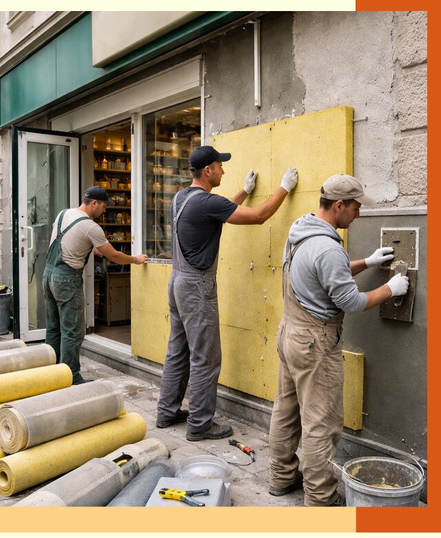 Утепление магазина в Балахне от 4702 руб/м2 — цена, стены и снаружи | ТепломастерБлх