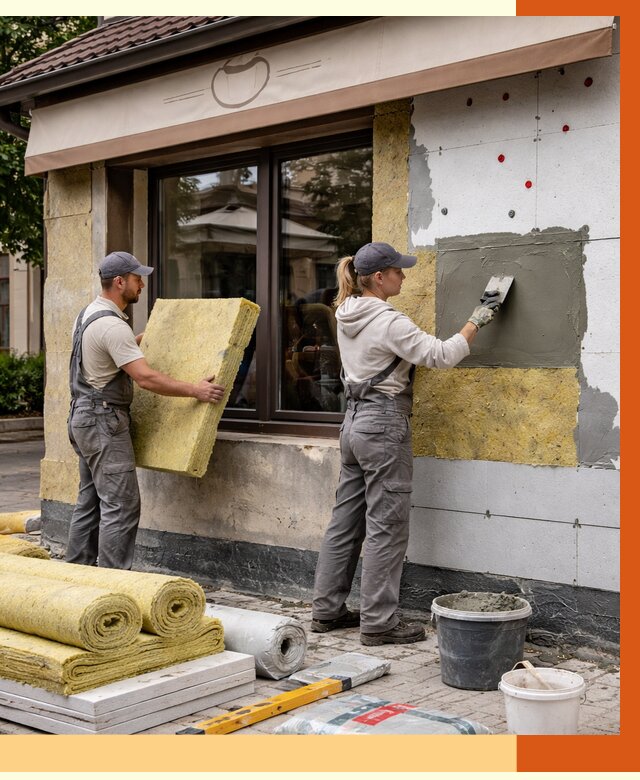 Утепление кафе в Балахне от 4388 руб/м2 — комплексно под ключ | ТепломастерБлх