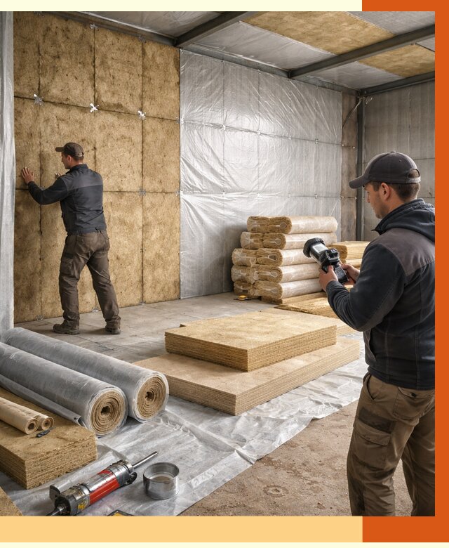 Утепление теплого склада в Балахне под ключ от 12015 руб/м² | ТепломастерБлх