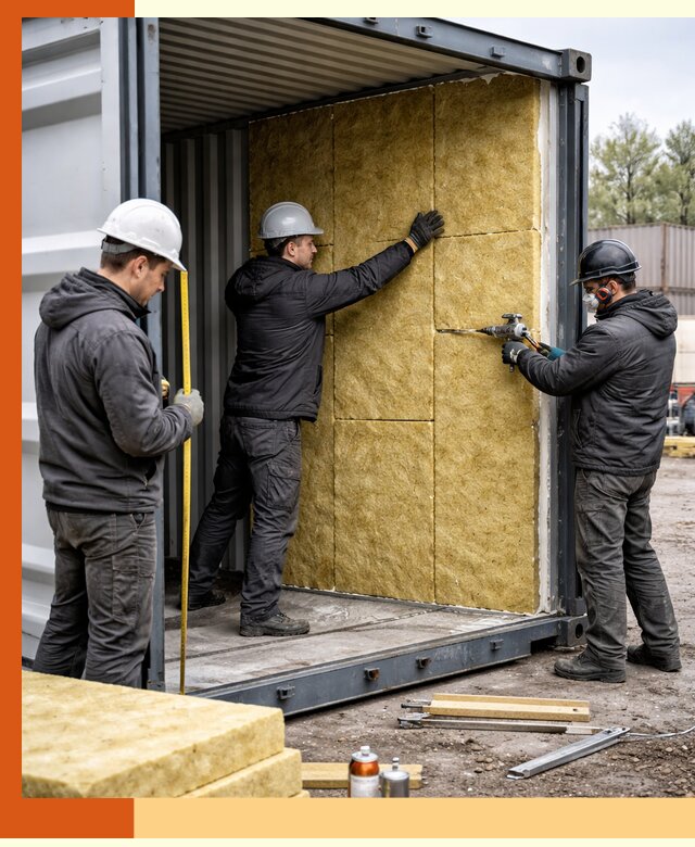 Утепление морского контейнера в Балахне: надежная теплоизоляция и защита