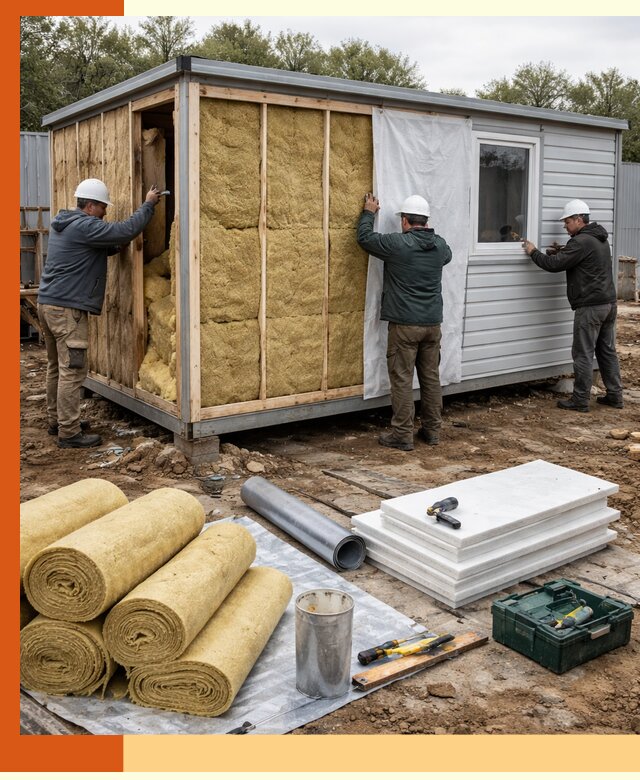 Утепление строительной бытовки под ключ в Балахне для любых условий