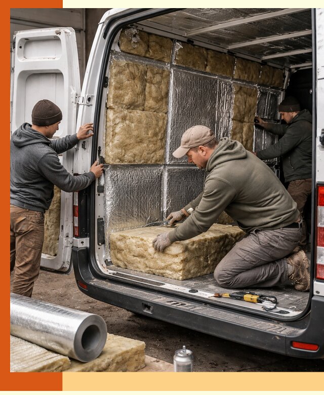 Утепление фургона в Балахне: профессиональная теплоизоляция и шумоизоляция