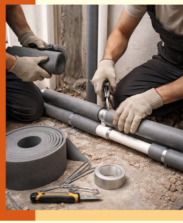 Утепление труб водоснабжения в Балахне — монтаж и защита сети