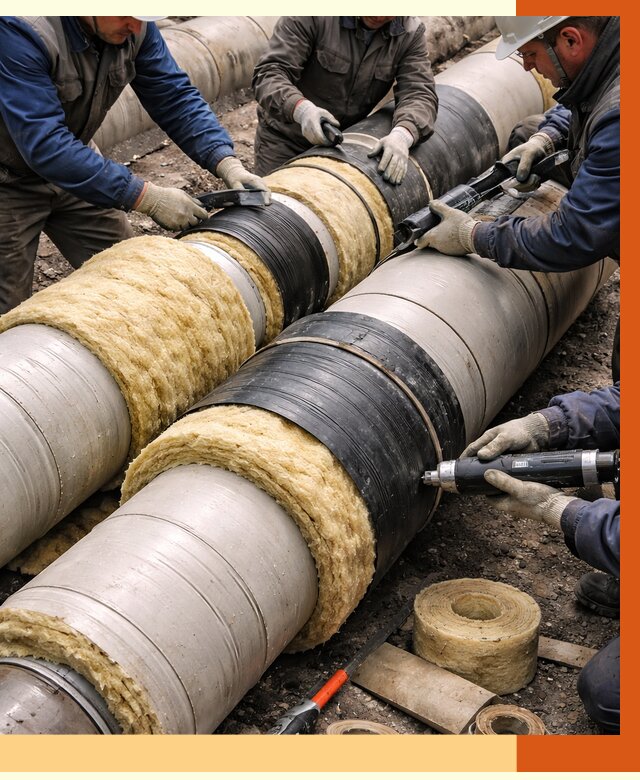 Утепление трубопровода в Балахне под ключ от 1933 руб. — надежно и выгодно | ТепломастерБлх