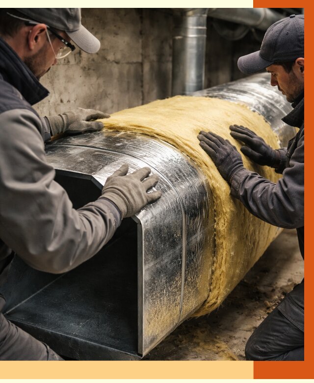 Утепление воздуховодов в Балахне от 4388 руб. — теплоизоляция вентиляции | ТепломастерБлх