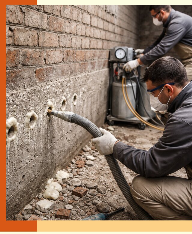 Заполнение колодцевой кладки ППУ в Балахне быстро и герметично