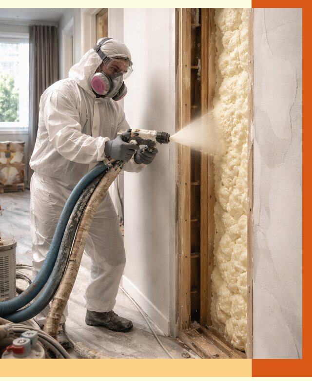 Межстеновое утепление ППУ в Балахне от 2873 руб/м2 — межстенное утепление под ключ | ТепломастерБлх