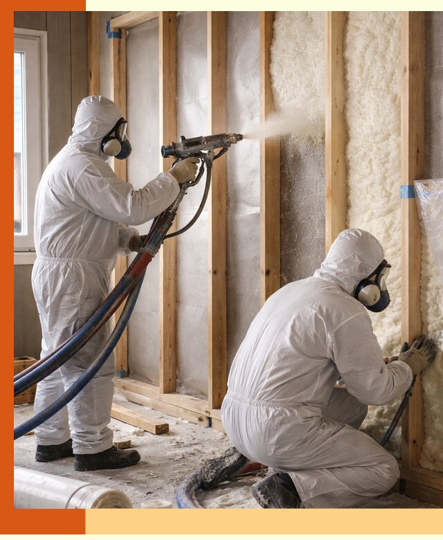 Утепление каркасной стены ППУ в Балахне для домов и коттеджей