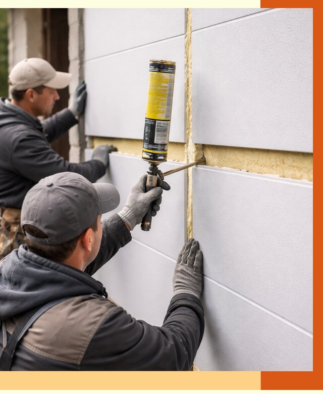 Утепление сэндвич панелей ППУ в Балахне от 4388 руб. за м2 | ТепломастерБлх