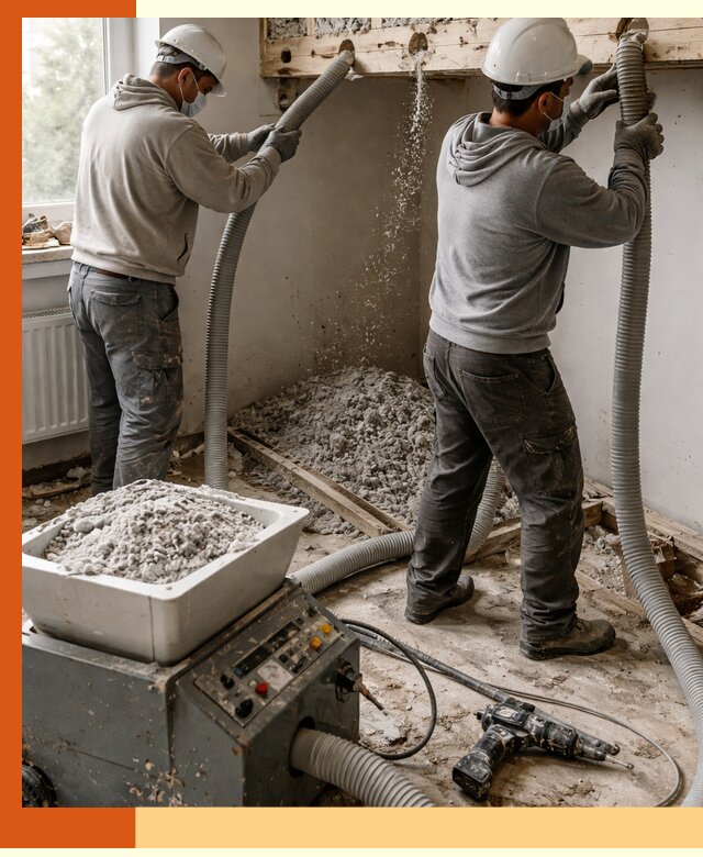 Заполнение пустот перекрытий пеной и наполнителями в Балахне