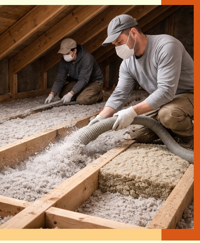 Заполнение полостей чердачного перекрытия в Балахне от 4702 руб. | ТепломастерБлх