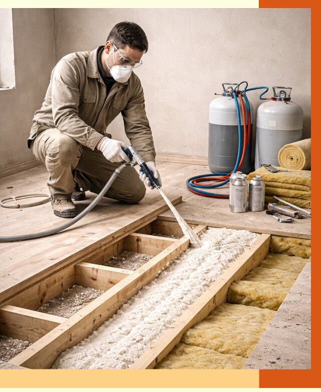 Заполнение полостей межэтажного перекрытия в Балахне от 4388 руб. | ТепломастерБлх