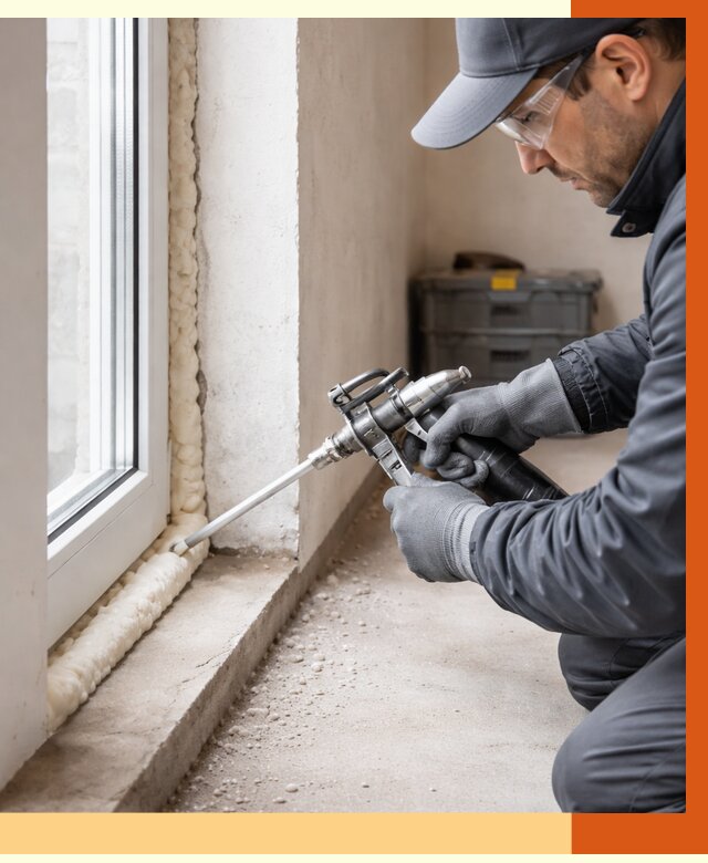 Герметизация стыков ППУ в Балахне от 1724 руб. за м2 — утепление примыканий под ключ | ТепломастерБлх