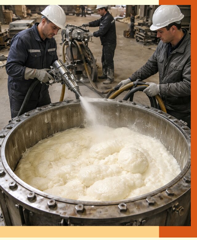 Заливка ППУ в емкости в Балахне от 7575 руб. — утепление емкости под ключ | ТепломастерБлх