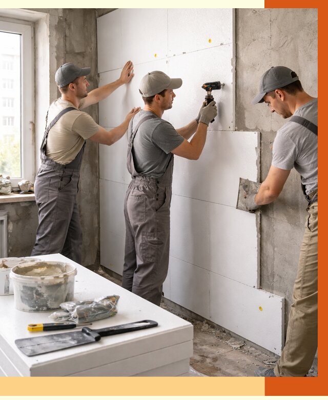 Утепление пенопластом домов и стен в Балахне от 1933 руб. — ТепломастерБлх