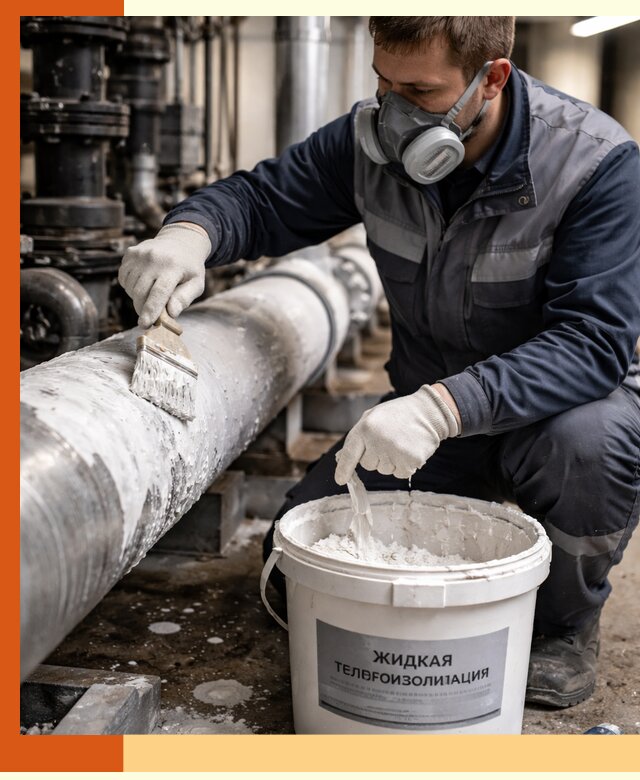 Утепление оборудования жидкой теплоизоляцией в Балахне