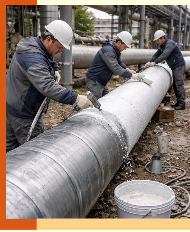 Утепление теплотрассы жидкой теплоизоляцией в Балахне